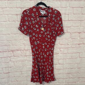 Rouge Helium Red Floral Women's Dress